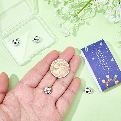 6Pcs Brass Enamel Charms KK-SC0007-75-1