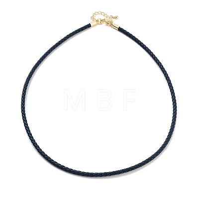 Braided Round Imitation Leather Bracelets Making BJEW-H610-01G-14-1