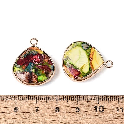 Dyed Natural Imperial Jasper Pendants G-Q601-05G-02-1