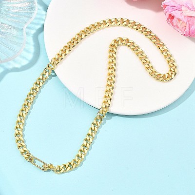 7.5MM Brass Panzer Chain Necklaces NJEW-JN06004-1