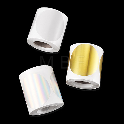 3 Rolls 3 Styles Vinyl Plastic Printable Holographic Stickers OFST-TA0001-10C-1