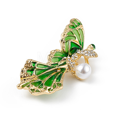 Butterfly Fairy Enamel Pin with Crystal Rhinestone JEWB-P016-02LG-02-1
