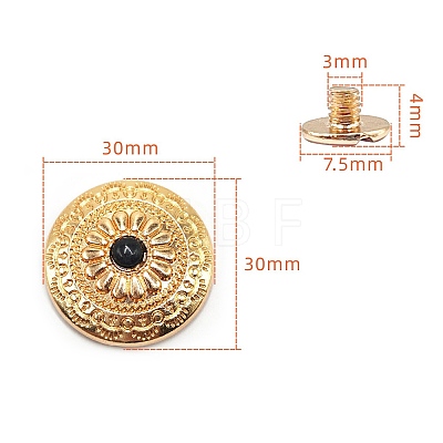 Alloy Decorative Buttons PW-WG1200D-08-1