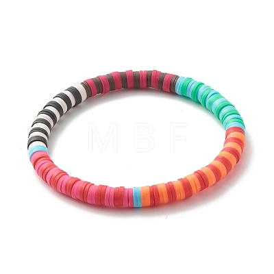 Synthetic Hematite & Polymer Clay Hieishi Beads Stretch Bracelets Set BJEW-JB07442-1