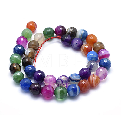 Natural Agate Beads G-J371-06-8mm-1