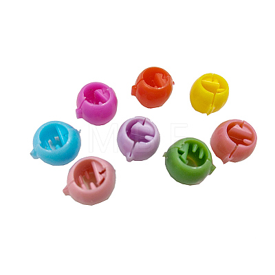 Mini Hair Bangs Rainbow Beads Clip OHAR-R280-001-1