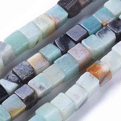 Natural Flower Amazonite Beads Strands G-D0020-06A-1