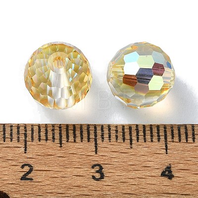 Half Plated Glass Beads EGLA-P059-02B-HP03-1