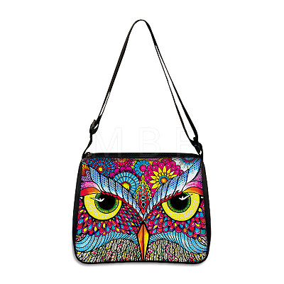 Owl Printed Polyester Shoulder Bags PW-WG8B7D6-20-1