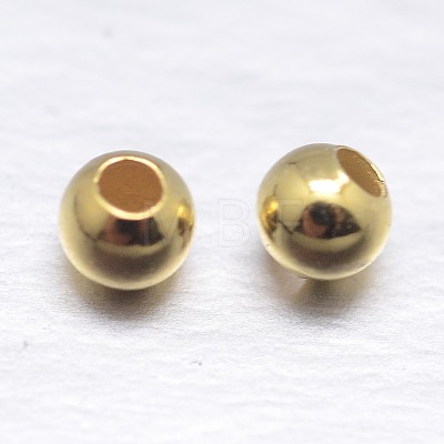 Round 925 Sterling Silver Spacer Beads STER-M103-04-2mm-G-1