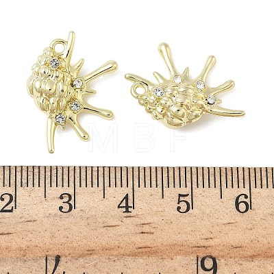 Alloy Rhinestone Pendants FIND-L025-08G-1