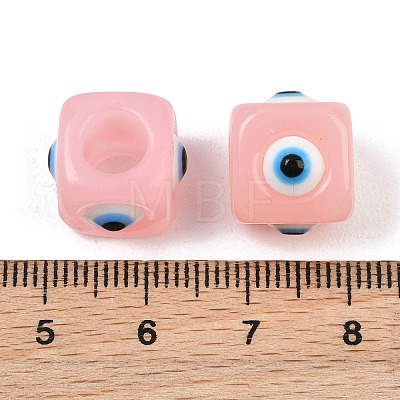 Resin Evil Eye European Beads RESI-A021-20-1