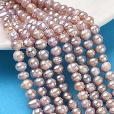 Natural Cultured Freshwater Pearl Beads Strands PA-CBAC463-10-1