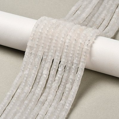 Natural Frosted Angolan Clear Quartz Beads Strands G-P575-B46-4x2mm-1