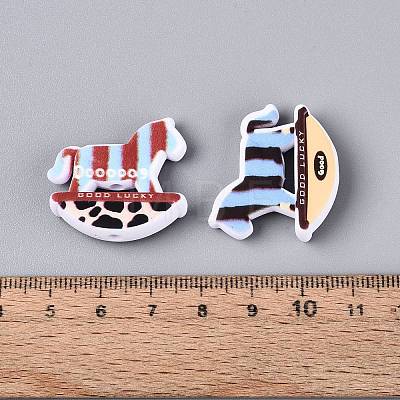 Printed Opaque Acrylic Beads OACR-Q198-02-1