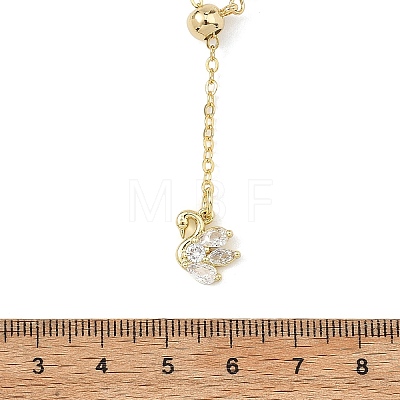 Adjustable Brass Cable Chain & Paperclip Chain Lariat Necklaces NJEW-JN06150-02-1