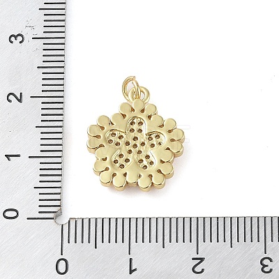 Brass Micro Pave Clear Cubic Zirconia Pendants KK-Q813-08A-G-1