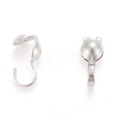 Silver Color Plated Iron Bead Tips X-E038-S-1