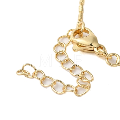 Brass Micro Pave Cubic Zirconia Heart Pendant Necklaces for Women NJEW-S429-01G-01-1