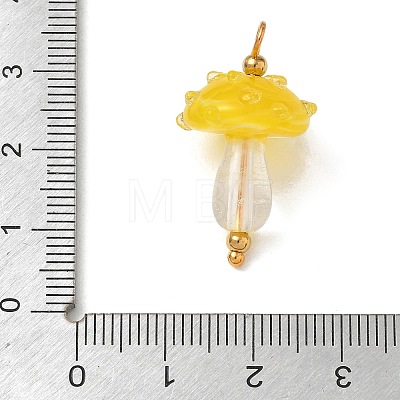 304 Stainless Steel with Handmade Bumpy Lampwork Pendants LA-CBA4231-01B-G-1