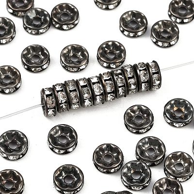 Iron Grade A Crystal Rhinestone Spacer Beads RB-A010-8MM-B-1