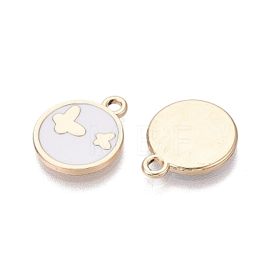 Rack Plating Alloy Enamel Pendants ENAM-N070-01C-01G-01-1