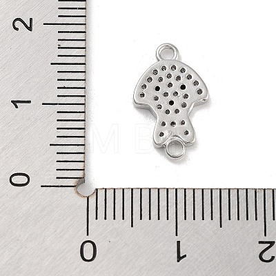 Brass Pave Clear & Black Cubic Zirconia Pet Puppy Connector Charms KK-Z061-01P-02-1