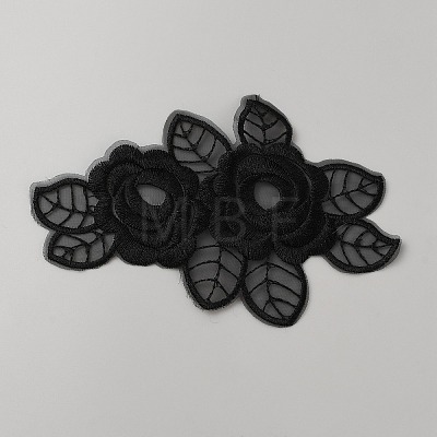 Organza Embroidery Sew on Appliques PATC-WH0008-61E-1