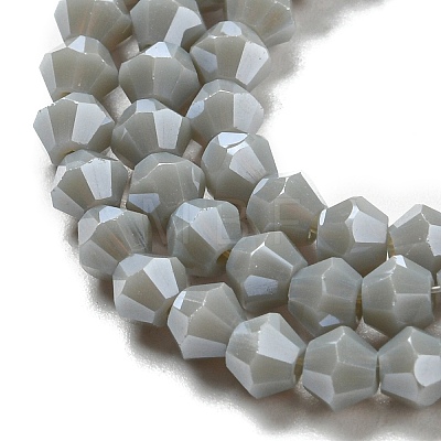 Opaque Solid Color Electroplate Glass Beads Strands GLAA-F029-P4mm-C14-1