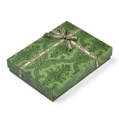 Flower Printed Cardboard Jewelry Boxes CBOX-T006-05B-1