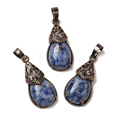 Natural Blue Spot Jasper Pendants G-H065-01R-15-1