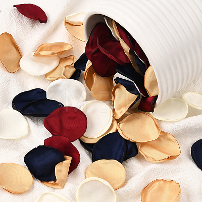 Polyester Artificial Rose Flower Petals AJEW-WH20067-107C-1