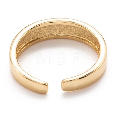 Brass Enamel Cuff Rings RJEW-I077-18G-1