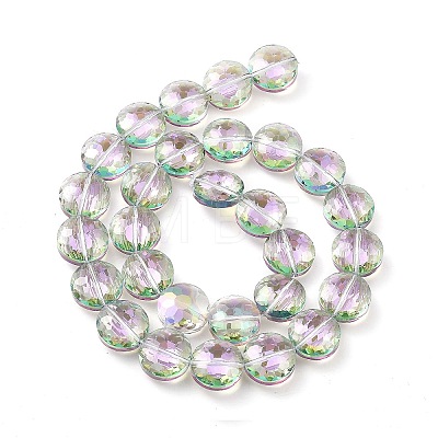 Electroplate Transparent Glass Beads Strands EGLA-M032-01A-HR02-1