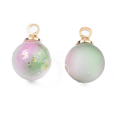 Two Tone Transparent Spray Painted Glass Pendants GLAA-N035-020A-C02-1