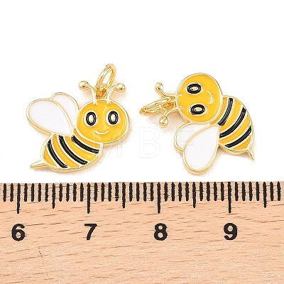 Brass Enamel Pendants KK-B167-08G-1