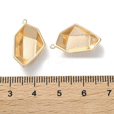 Brass Pendant Rhinestone Settings KK-C079-13G-1