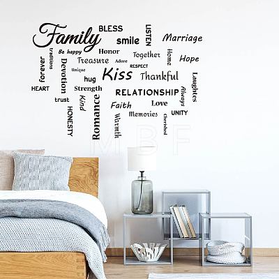 Translucent PVC Self Adhesive Wall Stickers STIC-WH0015-011-1