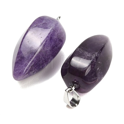 Natural Amethyst Pendants GG-K002-16P-1
