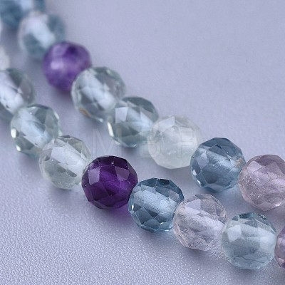 Natural Fluorite Beaded Necklaces NJEW-K114-B-A16-1