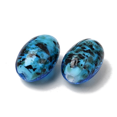 Handmade Gold Sand Lampwork Beads LA-CBAC6A6-01A-1