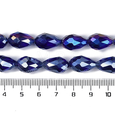 Transparent Electroplate Glass Beads Strands X-EGLA-N013-T10mm-B07-1
