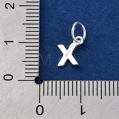 925 Sterling Silver Letter Charms STER-C012-01S-X-1