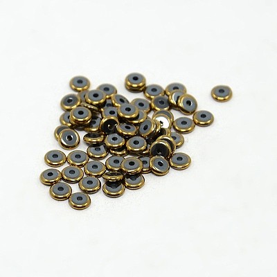 Electroplate Non-magnetic Synthetic Hematite Beads Strands G-J216F-06-1