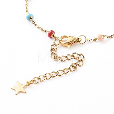 Stainless Steel Satellite Chain Anklets X-AJEW-AN00422-1