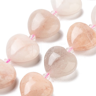 Natural Pink Aventurine Beads Strands G-C150-A24-01-1