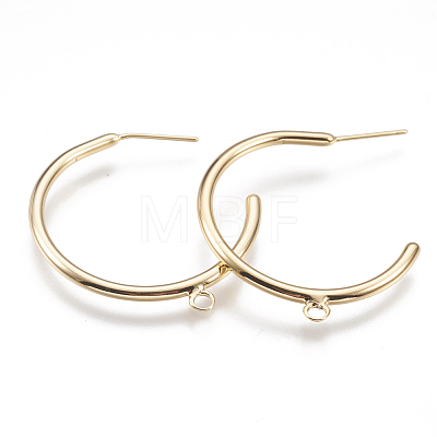 Brass Stud Earring Findings X-KK-S345-031-1
