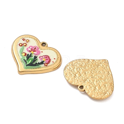 304 Stainless Steel Enamel Pendants SA-CBA70F8-01A-G-1