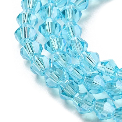 Transparent Electroplate Glass Beads Strands GLAA-F029-3mm-C20-1