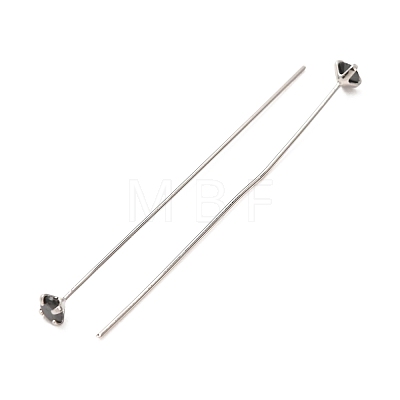 Brass Micro Pave Cubic Zirconia Stud Earring Findings CU-CBA4618-01P-08-1